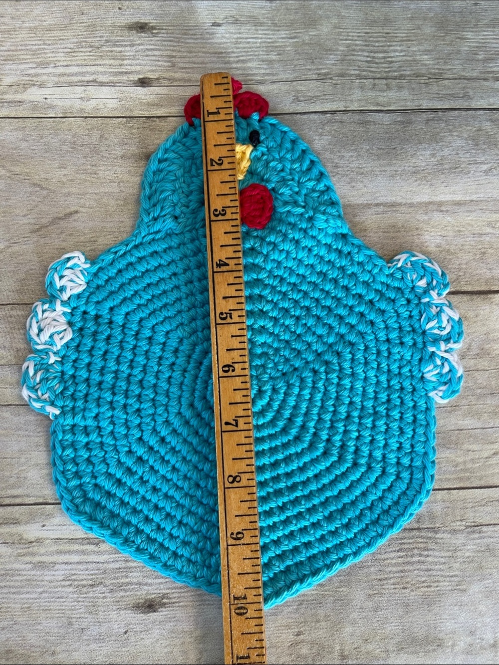 New Handmade Crochet Hot Pad/Trivet Turquoise - Picture 4 of 7